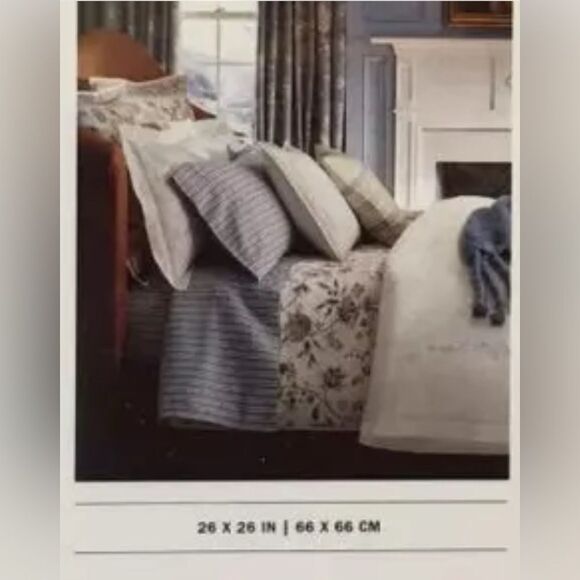 RALPH LAUREN ISLESBORO FERNHILL PAISLEY FLORAL 100% COTTON EUROPEAN SHAM CASES - Picture 9 of 11